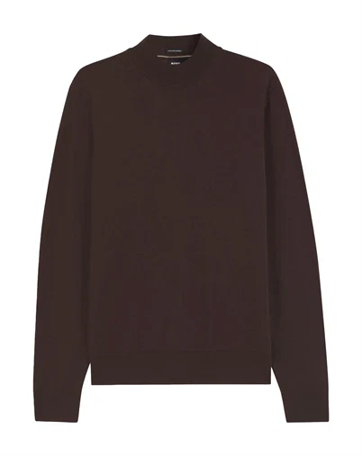 Hugo Boss - Mock Neck Sweater - Dark Brown 
